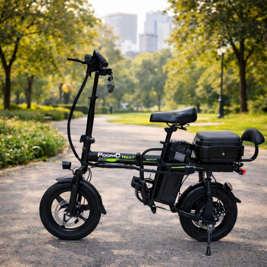 صورة سكوتر المدينة الأسود 800 واط – تصميم مريح مع شاشة وتحكم عالي